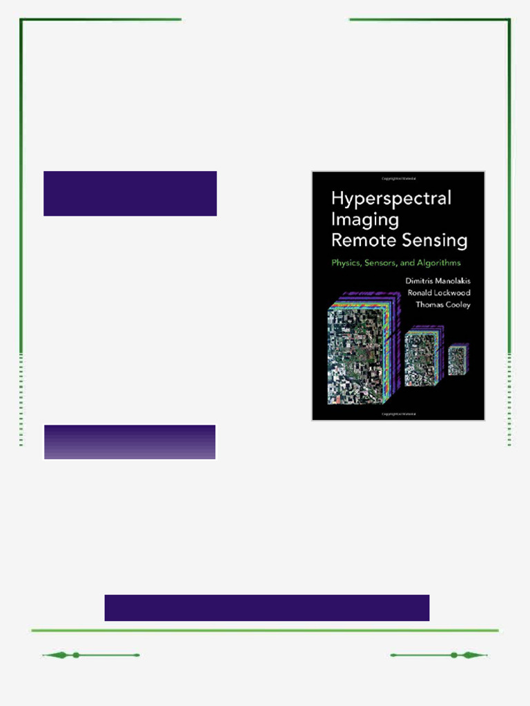 Hyperspectral Imaging Remote Sensing Physics Sensors and Algorithms 1st ...
