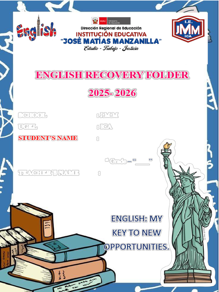 Carpeta de Recuperación de Inglés 2025 | PDF | Idiomas del Reino Unido ...