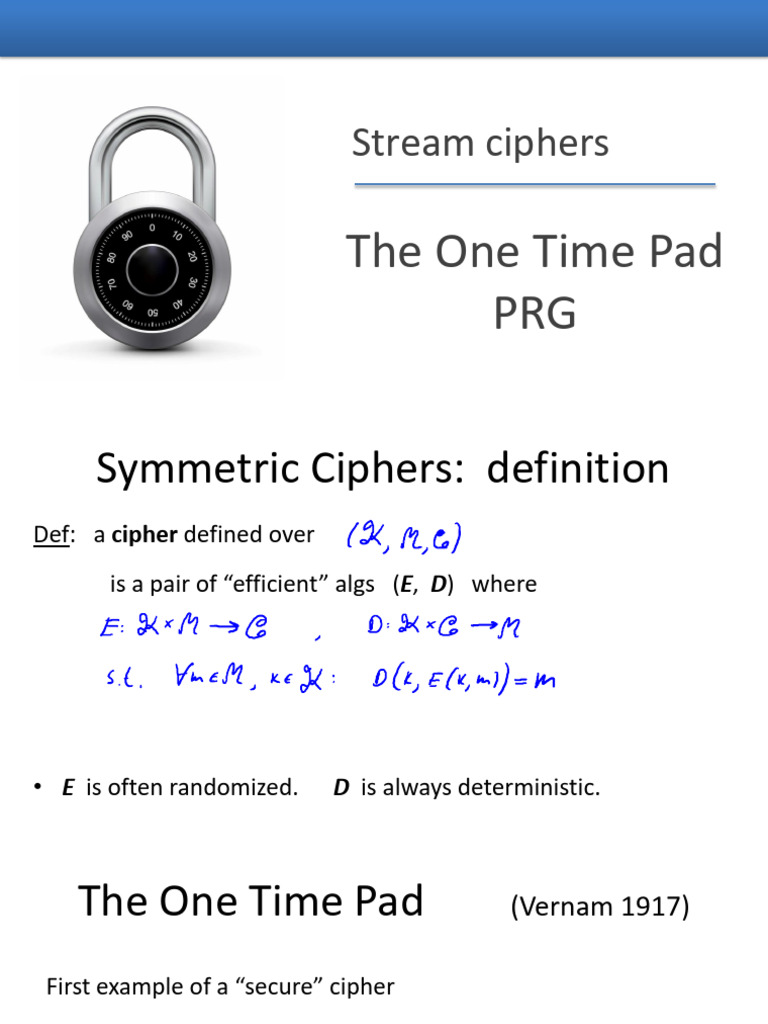 Understanding Stream Ciphers and OTP | PDF | Secure Communication ...
