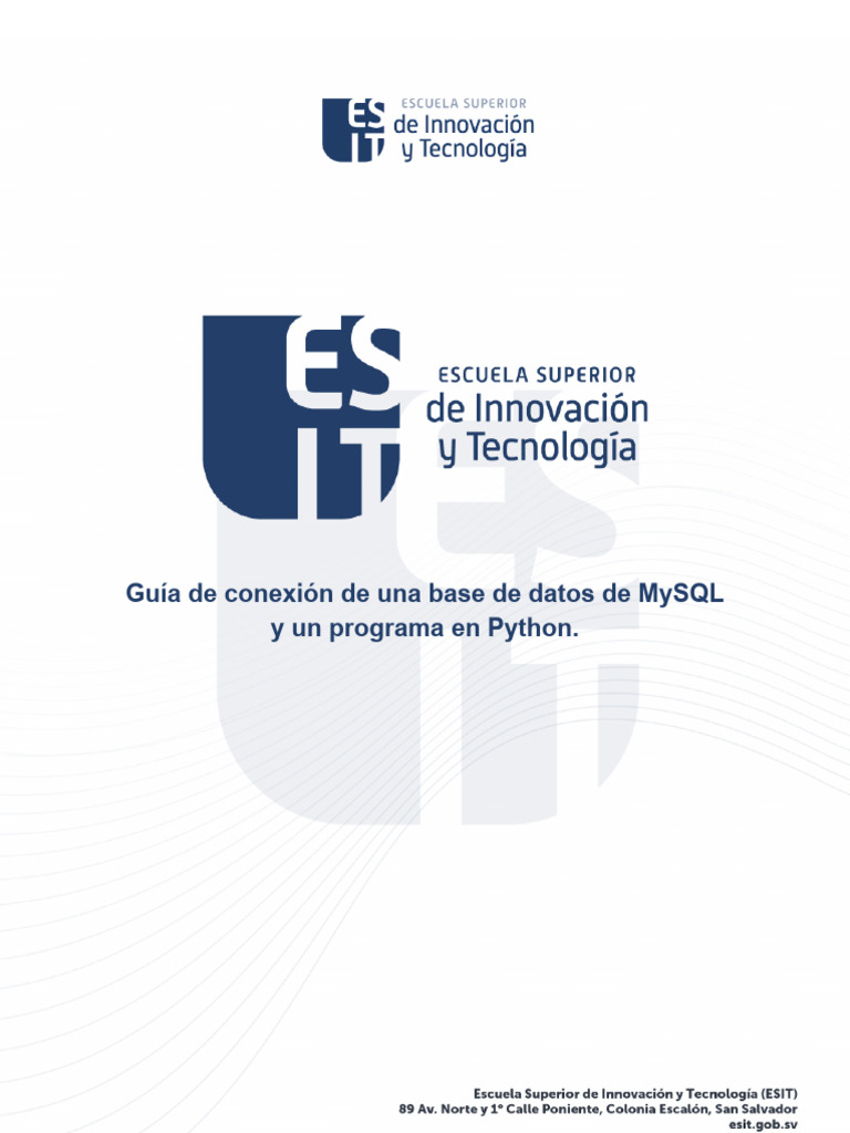 Conexión MySQL y Python: Guía Práctica | PDF | Mi sql | Bases de datos