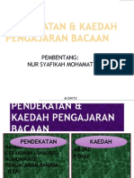 Pendekatan & Kaedah Pengajaran Bacaan