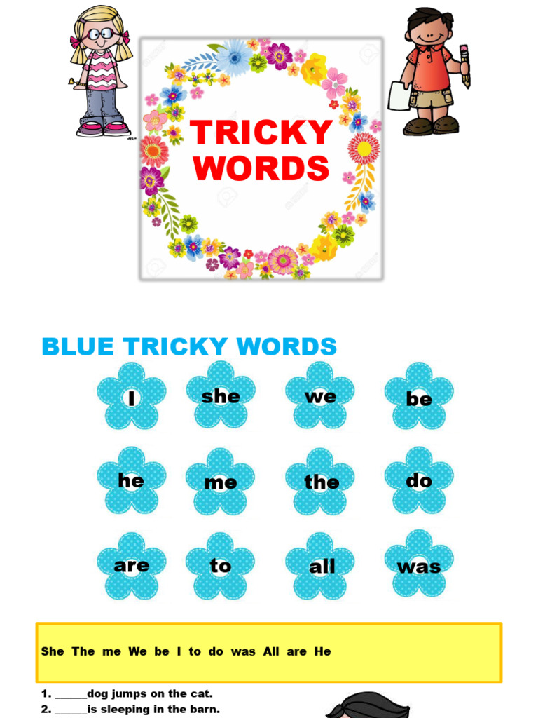 Tricky Words Practice Exercises | PDF