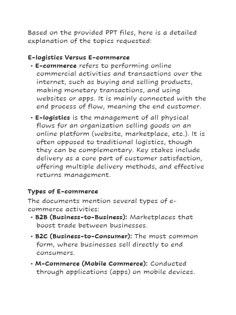 Document (12) | PDF | E Commerce | Logistics