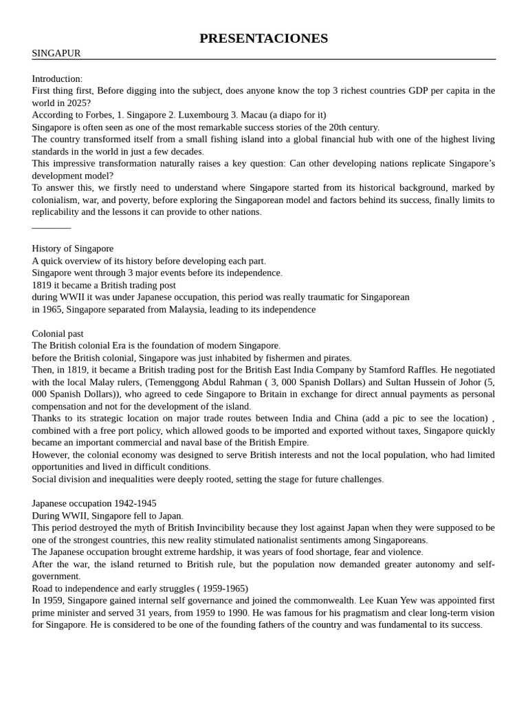 Singapore's Economic Transformation Explained | PDF | Singapore | World ...