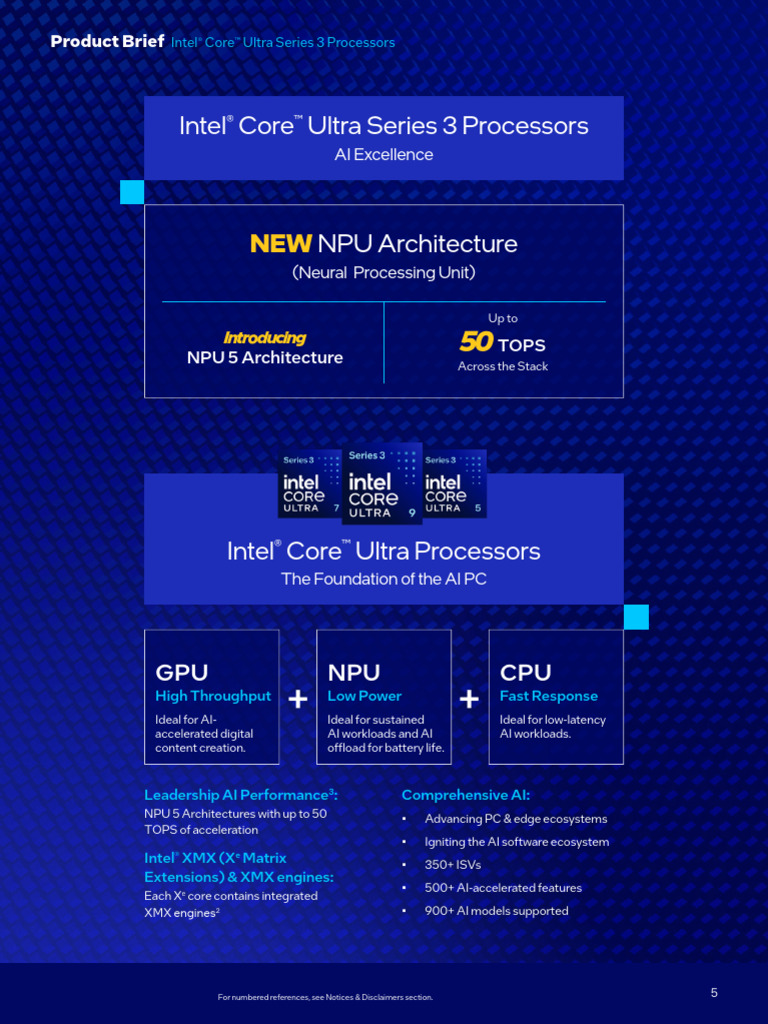 Intel Core Ultra Series 3 Processor Overview | PDF | Graphics ...