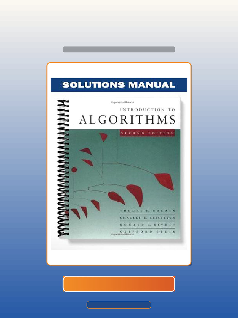 Test Bank for Introduction to Algorithms 2nd Edition by Cormen | PDF ...