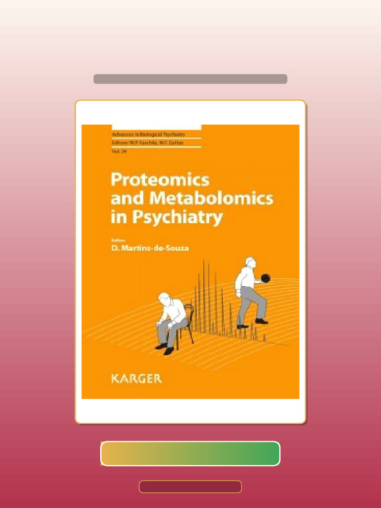 Test Bank for Proteomics and Metabolomics in Psychiatry | PDF ...