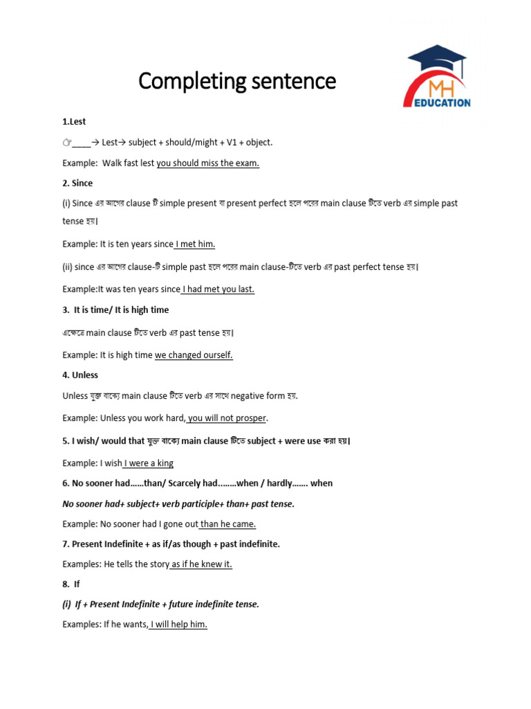 Sentence Completion and Proverb Guide | PDF