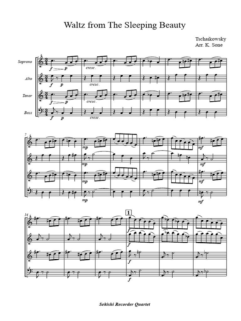 Waltz from The Sleeping Beauty Score | PDF