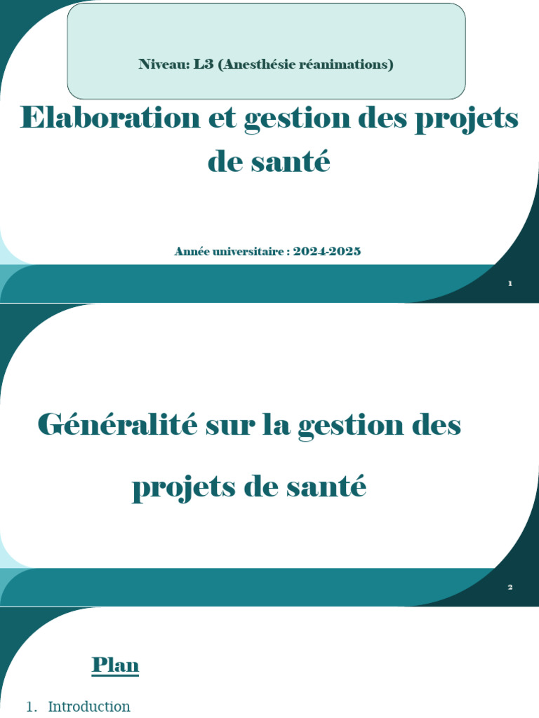 Gestion de projets de santé en L3 | PDF | Gestion de projet | Planification
