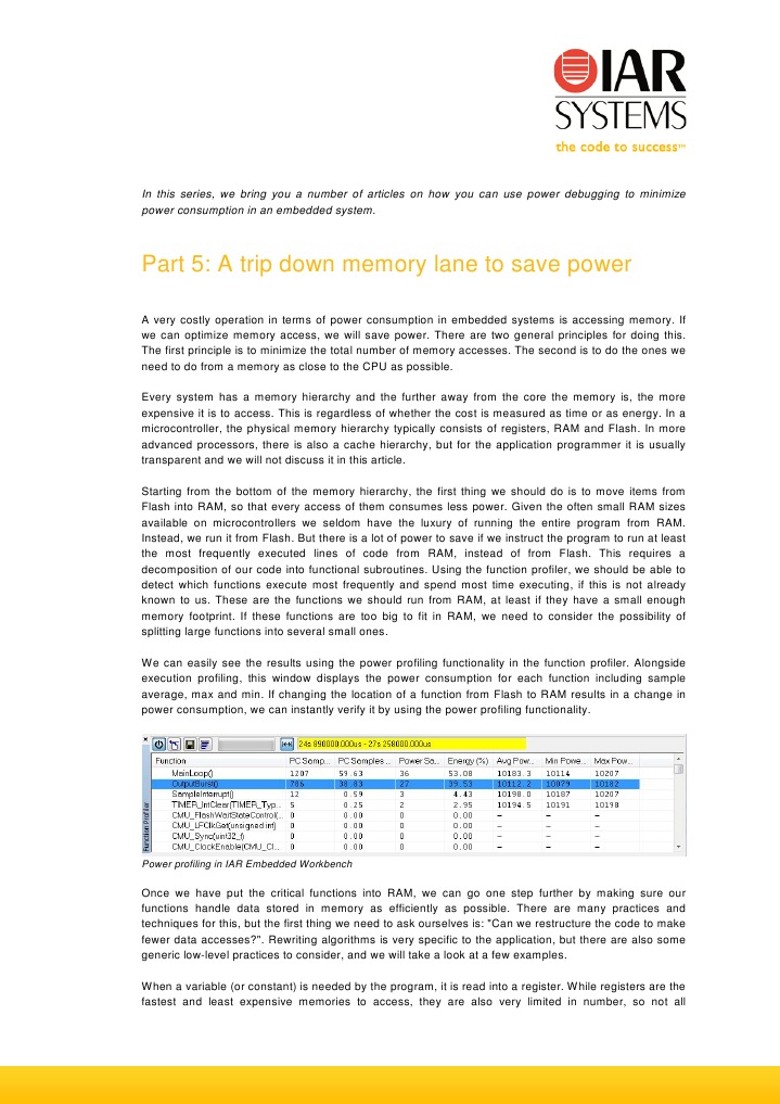 Optimize Memory Access for Power Savings | PDF | Subroutine | Random ...
