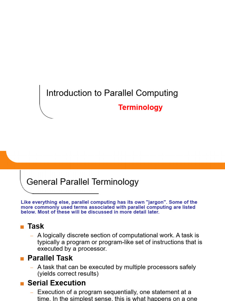 Parallel Computing Terminology Guide | PDF | Parallel Computing ...