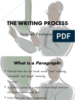 The Writing Process: Paragraph Development