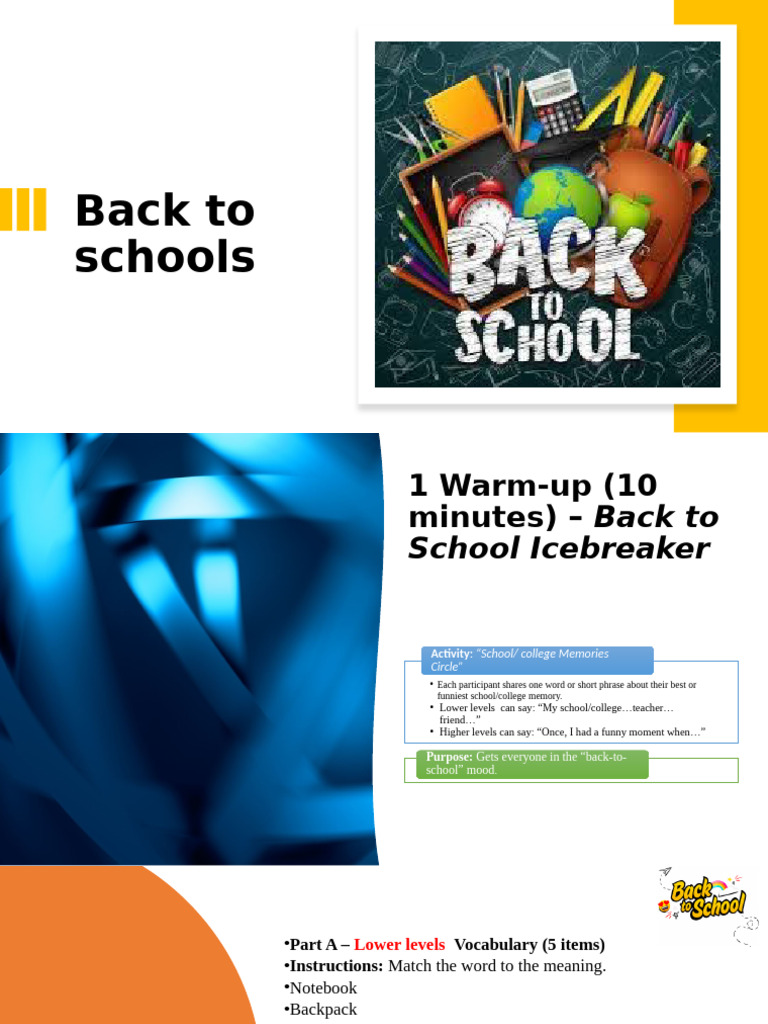 Back to School | PDF | Human Communication | Learning