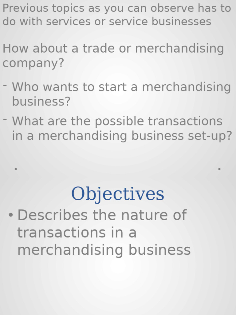 Accounting Cycle for Merchandising Business (3) | PDF | Cost Of Goods ...