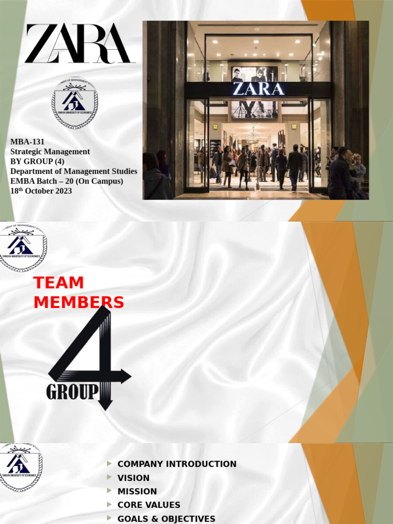 Zara's Strategic Management Analysis | PDF | Marketing | Economies