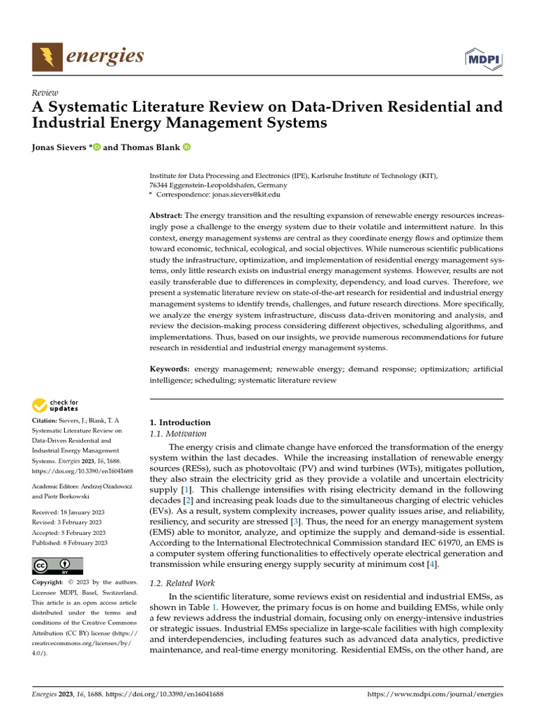 Data-Driven Energy Management Review | PDF | Cluster Analysis | Data