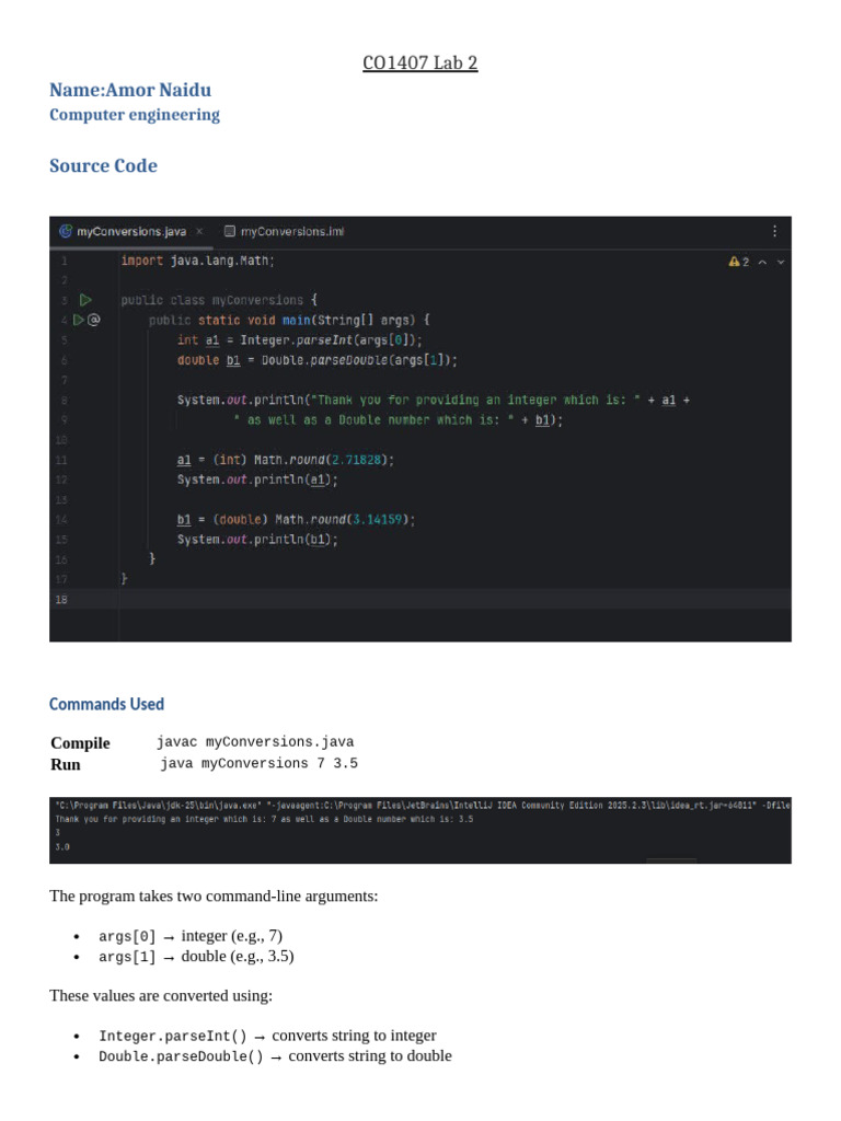 Java Command-Line Conversion Program | PDF