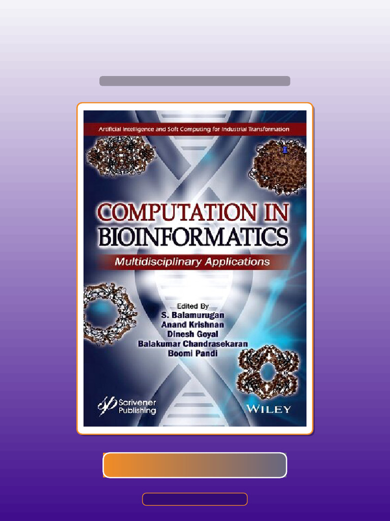 Test Bank for Computation in BioInformatics 1st Edition | PDF ...