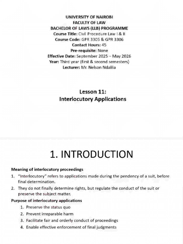 Interlocutory Applications | PDF