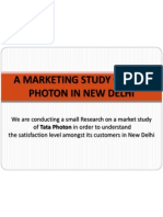 A Marketing Study of Tata Photon in New Delhi
