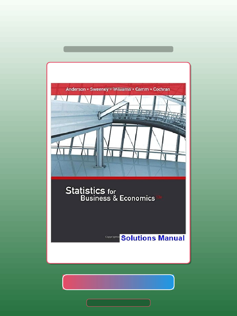Test Bank for Statistics for Business and Economics 13th Edition ...