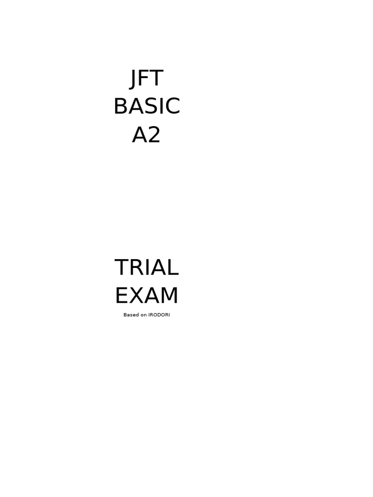 Soal Jft Basic a2_v10 | PDF