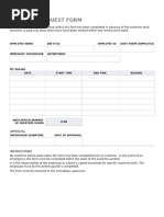 Overtime Authorization Form DS-3065 | PDF | Overtime | Workweek And Weekend