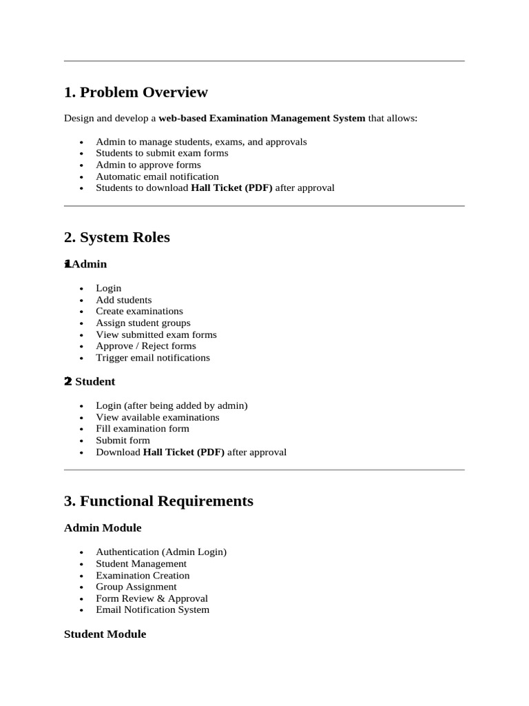 Exam Management System | PDF | Php | Computing