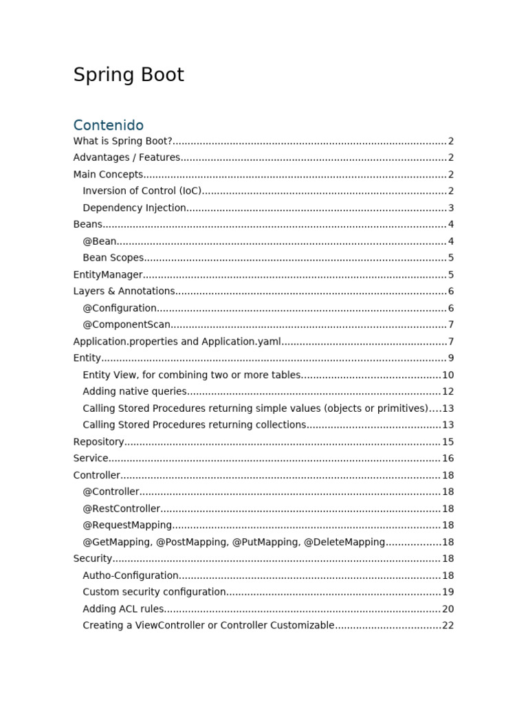 Spring Boot Framework Overview and Concepts | PDF | Spring Framework ...