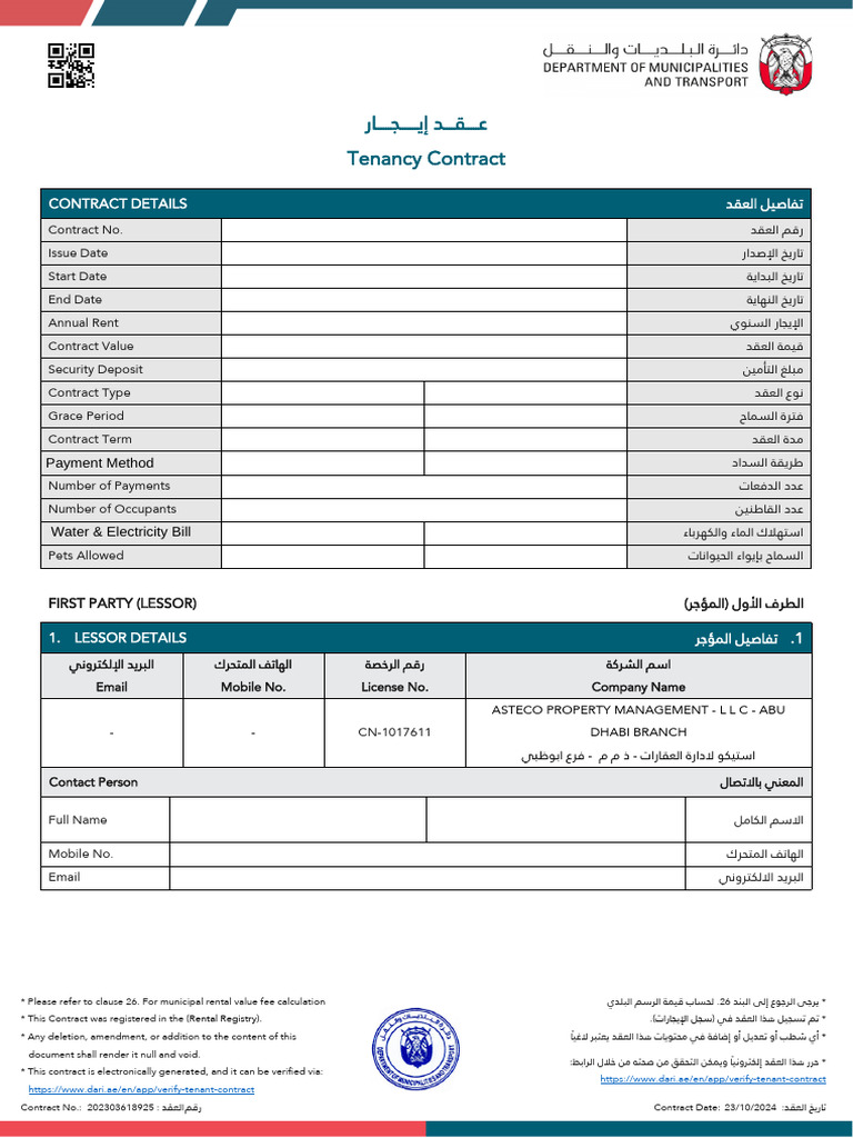 796268951-Tenancy-Contract-202303618925 (1) | PDF | Lease | Leasehold ...