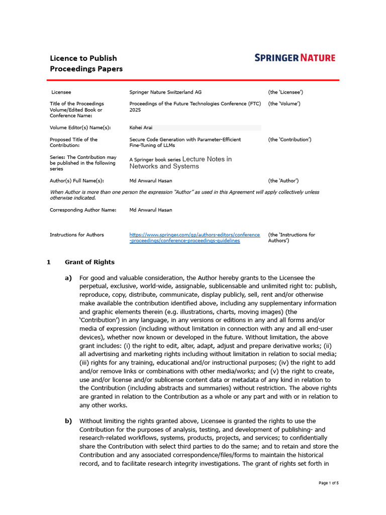 Secure Code Generation with LLMs | PDF | License | Copyright