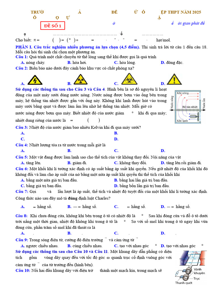 ĐỀ 1 - HS | PDF