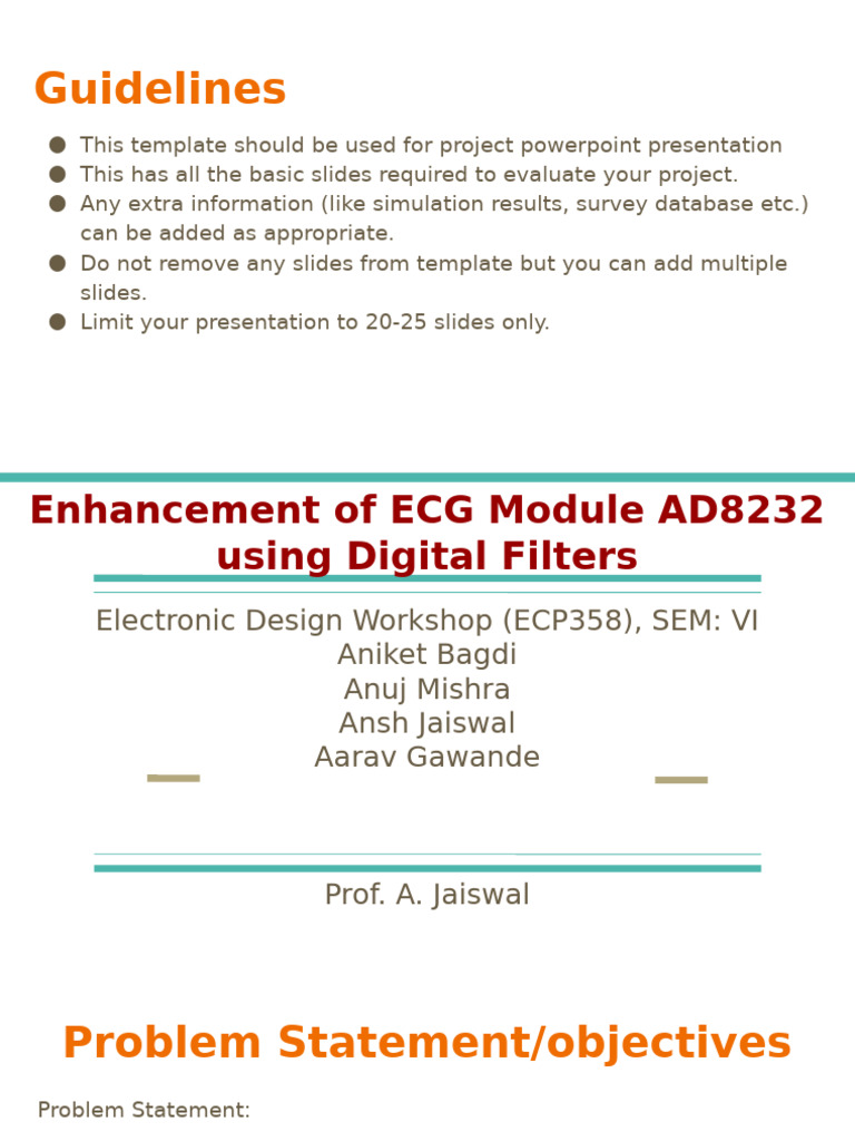 Project Presentation Template 2025-26 | PDF | Simulation | Filter ...