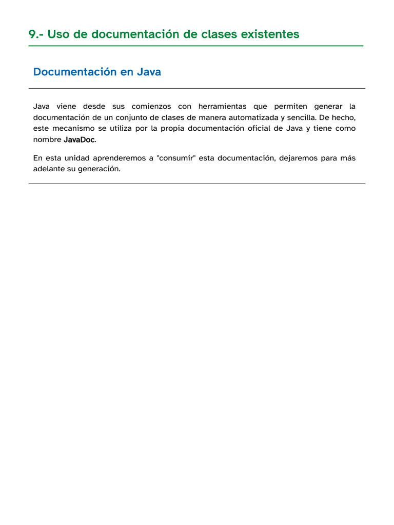 UD4.9. Uso de Documentación de Clases Existentes | PDF | Java (lenguaje ...