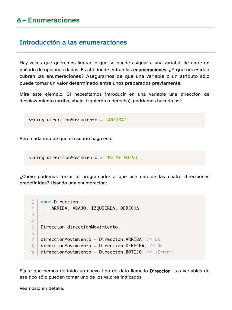 UD4.8. Enumeraciones | PDF | Java (lenguaje de programación) | Cadena ...