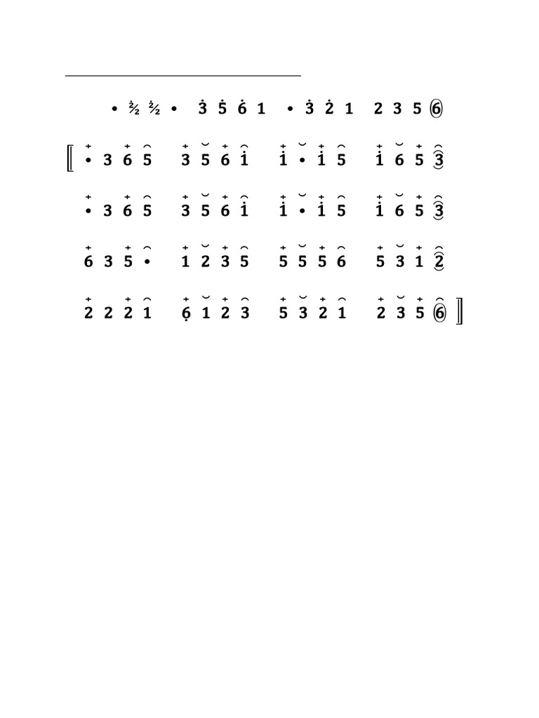Slendro Manyura Musical Notation | PDF
