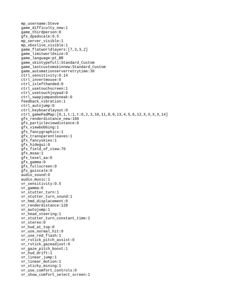 Game Configuration Settings Overview | PDF