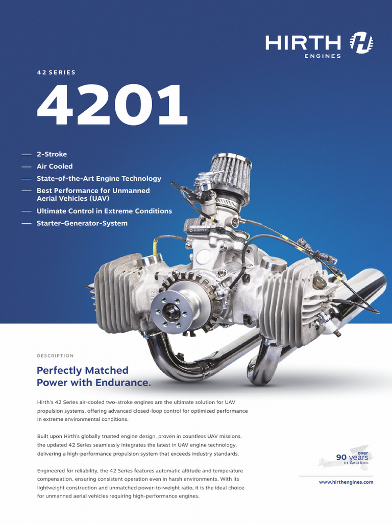 Hirth 42 Series UAV 2-Stroke Engine | PDF | Unmanned Aerial Vehicle ...