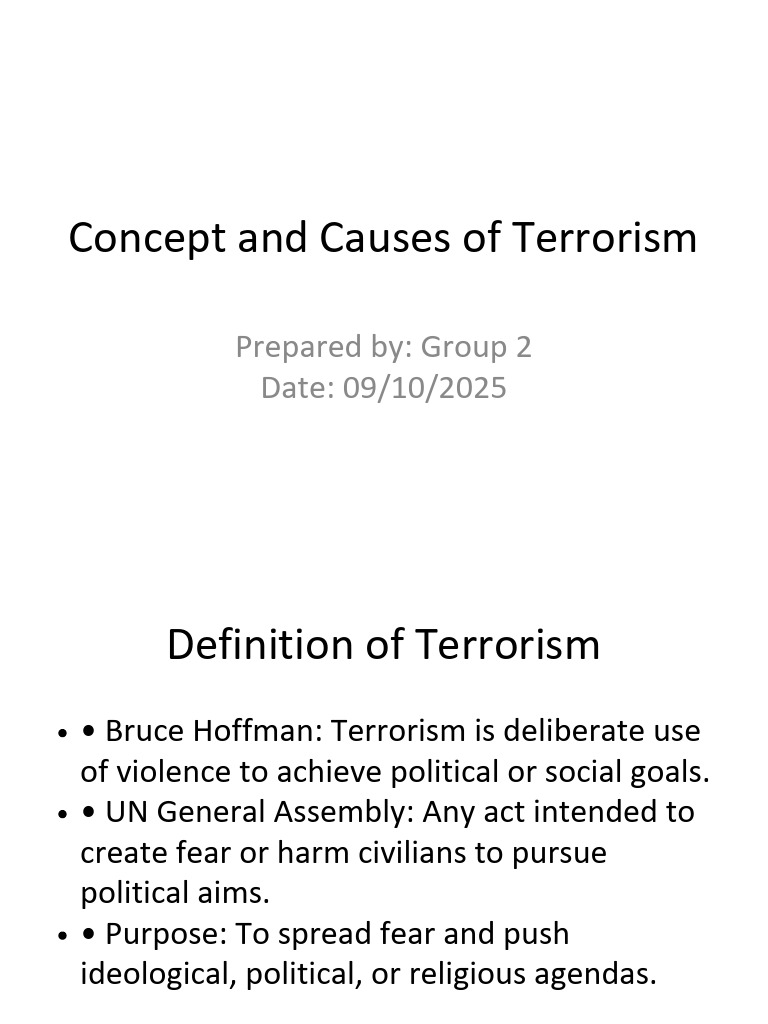 Understanding Terrorism: Causes & Impact | PDF