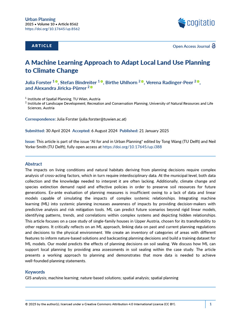 Machine Learning for Local Land Use Planning | PDF | Machine Learning ...