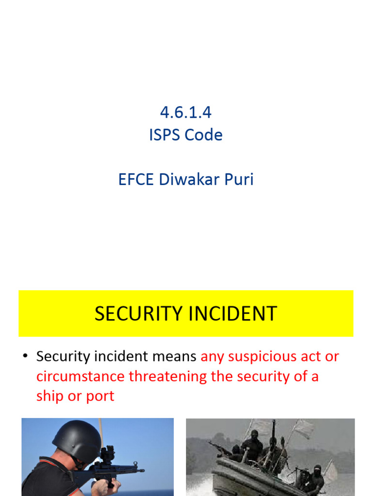 ISPS Code Overview and Security Measures | PDF | Ships | Water Transport