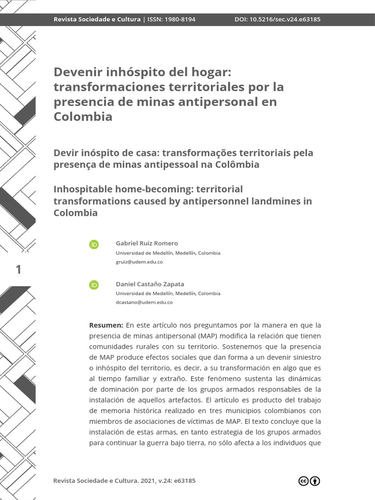 Devenir inhóspito del hogar | PDF | Colombia | Guerra de guerrillas