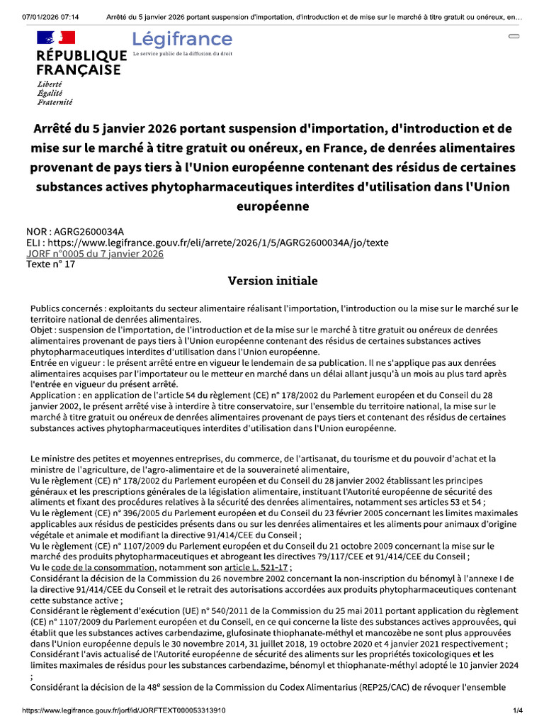 Arrete 070126 | PDF