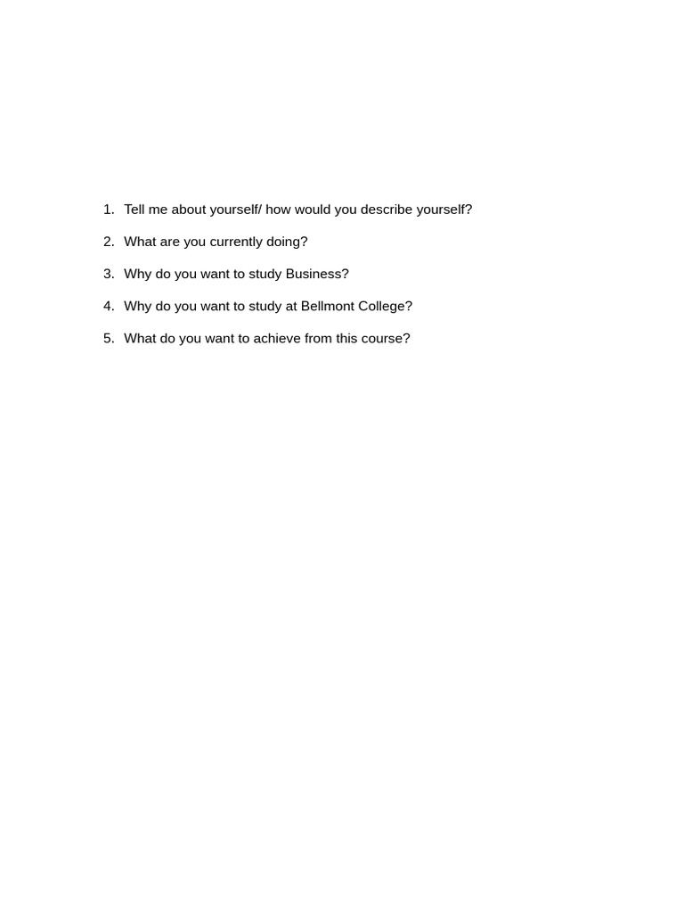 Interview Questions | PDF