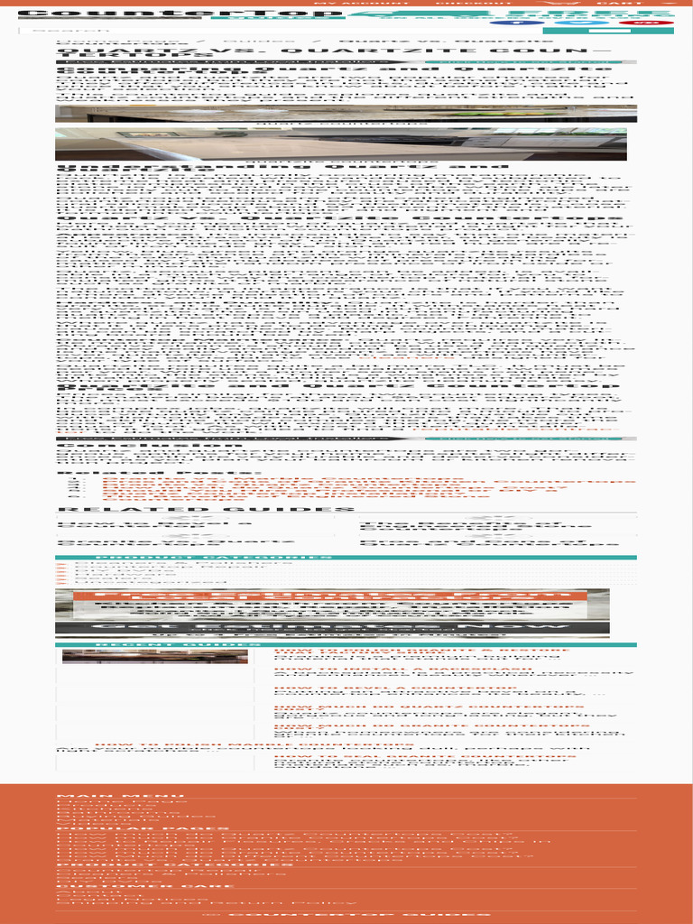 Quartz vs. Quartzite Countertops Guide | PDF | Countertop | Materials