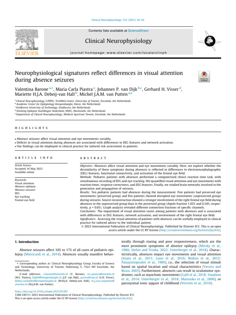 Neurophysiological Signatures Reflect Differences in Vis 2023 Clinical ...