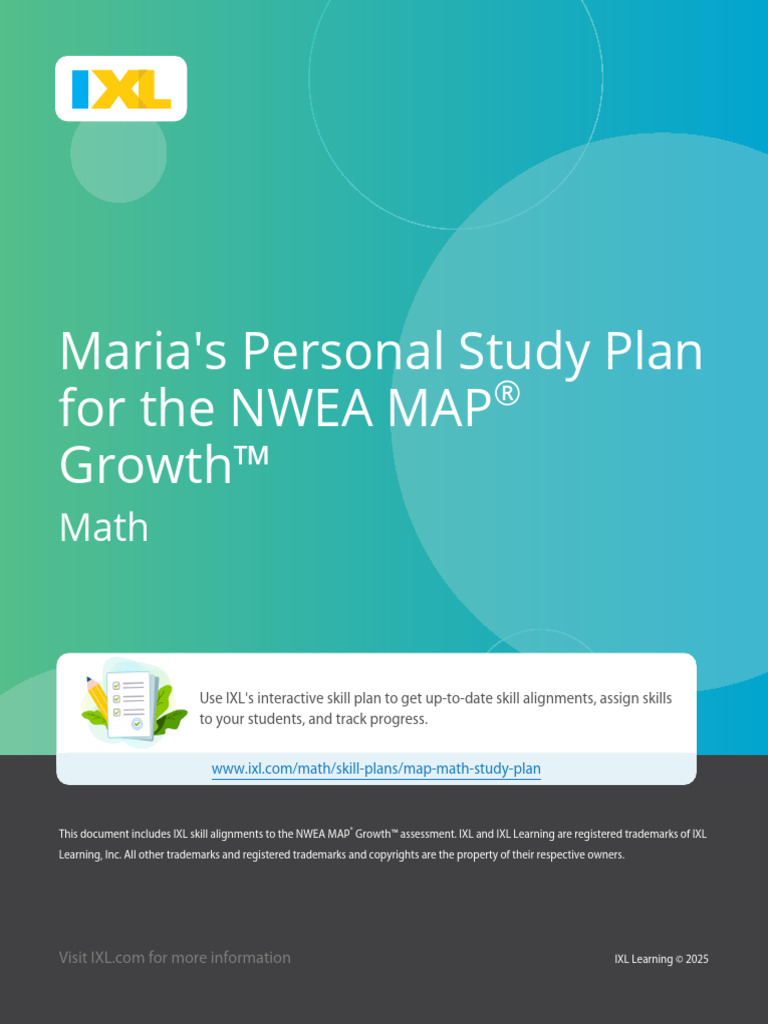 Maria's NWEA MAP Math Study Plan | PDF | Function (Mathematics) | Area