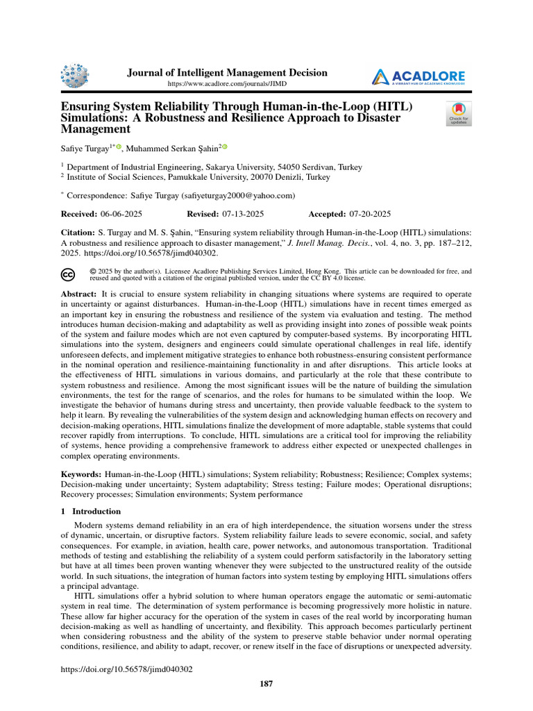 A67-JIMD_04.03_02 | PDF | Simulation | Reliability Engineering