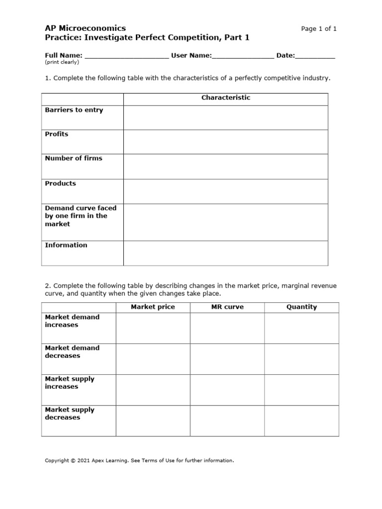 5.1.2Practice- Investigate Perfect Competition, Part 1 | PDF